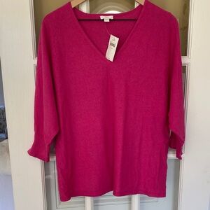J. Jill Pink Crew Neck Sweater (NWT)
